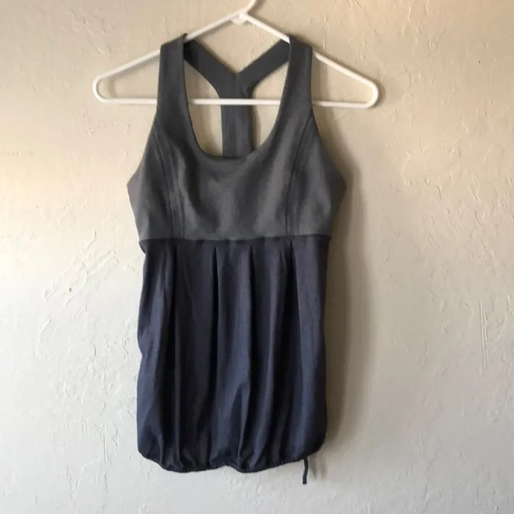 Lululemon Power Dance Grey Top Size 6